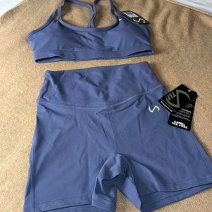 NEW Tempo workout sport bra Grey Marble size M